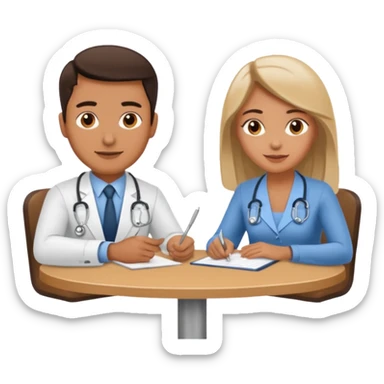 2 people  sitting consultation sticker