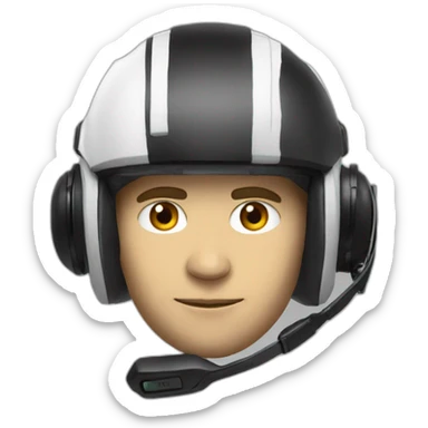 Macron avec un casque Gamer sticker