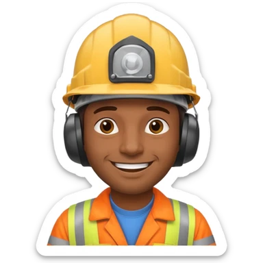 Un homme brun qui est responsable d'une équipe de contrôle non destructif sticker