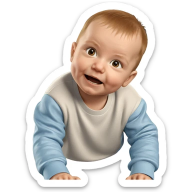 surprised boy looking at viewer sticker