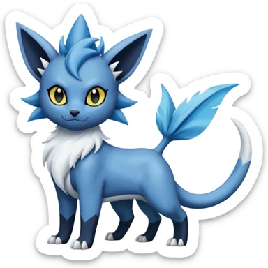 Luxray-Absol-Vaporeon-Dewott-fusion sticker