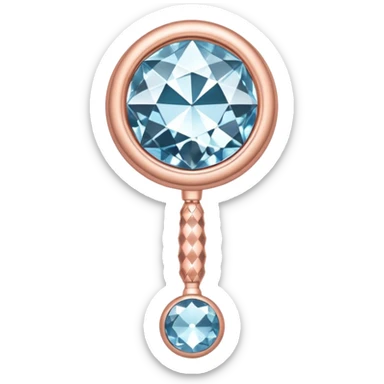 Rosegold diamond studded rattle sticker