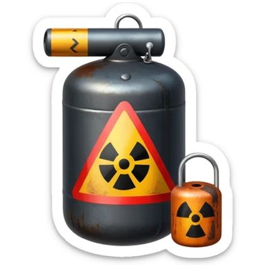 una bomba con toque de advertencia sticker