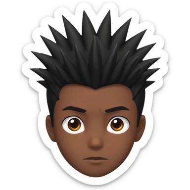 Anime black boy head sticker
