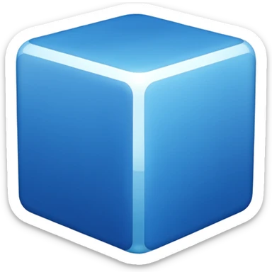 Cube BLUE  sticker