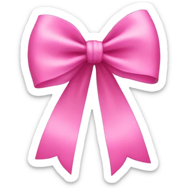 Pink bow sticker
