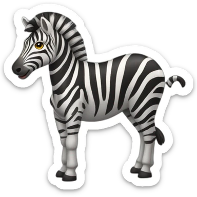 Zèbre qui joue avec un serpent sticker