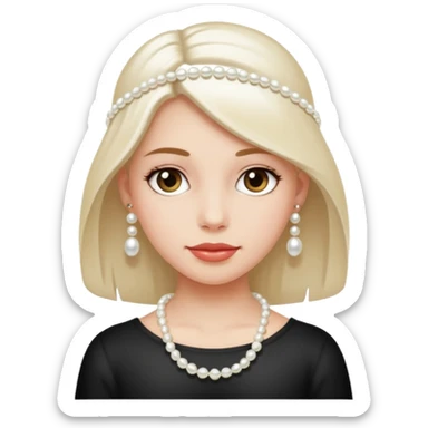 Pearl String Girl sticker