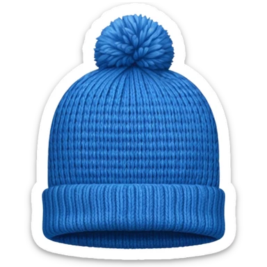 Winter Knit Hat blue  sticker