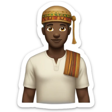 african man in traditional headgear sticker