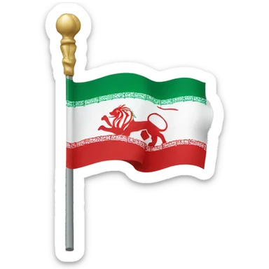 Iran lion flag sticker