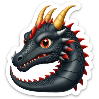 Dragón negro sticker