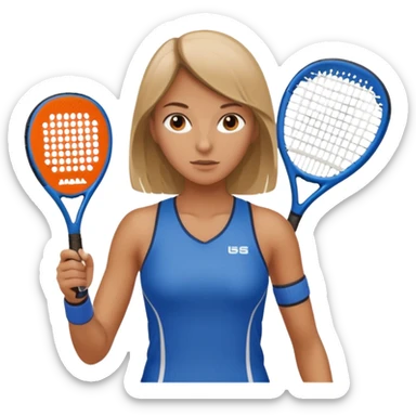 women after padel with 1 padel racket sticker