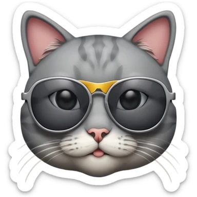 Cat with sunglasses sticker