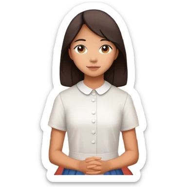 singaporean church girl sticker