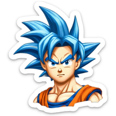 Sen goku super saiyen blue sticker