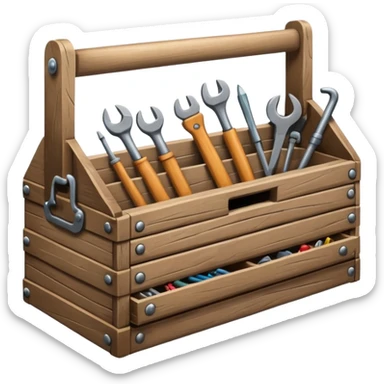 carpenter Toolbox with multiple tools sticker