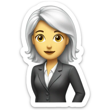 Corporativo Finance female Analyst sticker