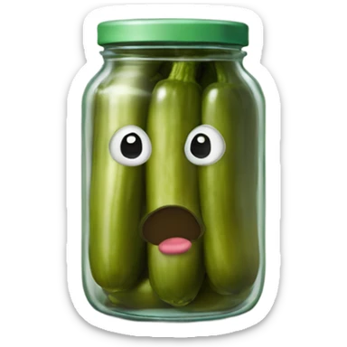 pickles in a jar sticker
