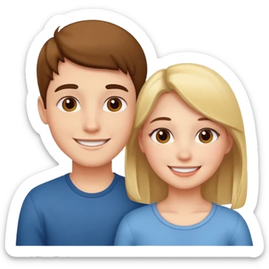 Intimate girl and boy sticker