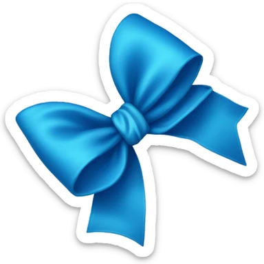 Blue bow emoji sticker