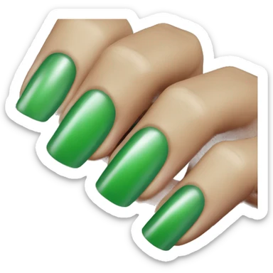 green nail polish sticker