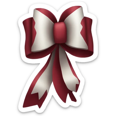 Dark red bow sticker