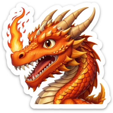 I need a character for an educational geography course in the style of a dragon that roars with fire sticker