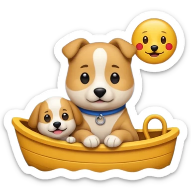 crea un emoji de buenas noches. Pon un texto : Buenas noches Javier y Tobi. Javier es una imagen de profesor y Tobi q sea imagen de un perro sticker