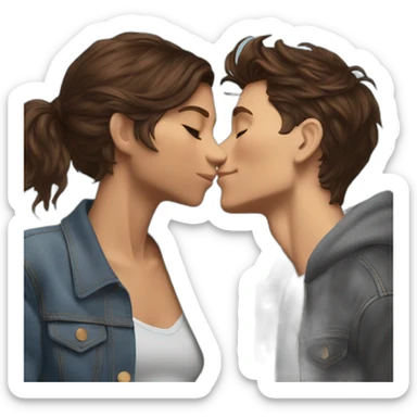Tom Holland makingout with zendaya sticker