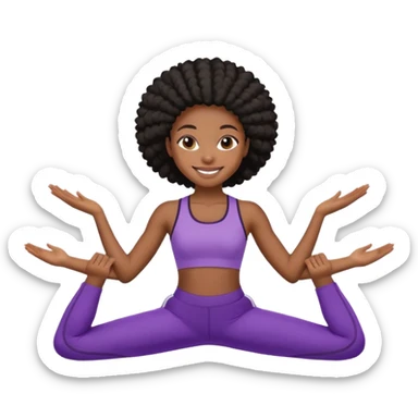 Black girl doing splits  sticker