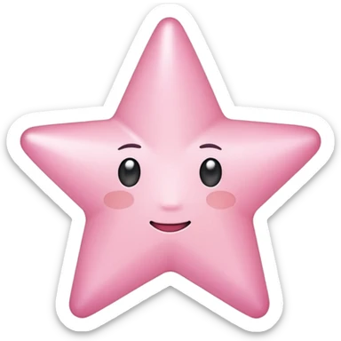 light pink star sticker