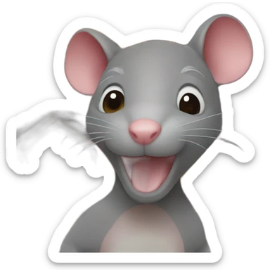 rat in front of house that's on fire sticker