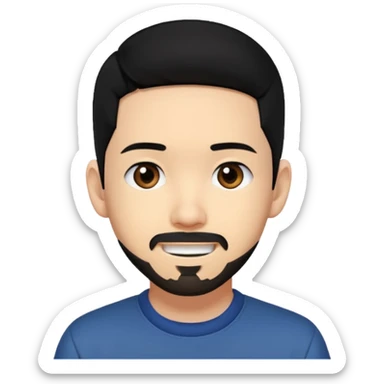 Mike Shinoda black hair sticker