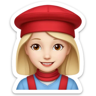 red hat girl sticker