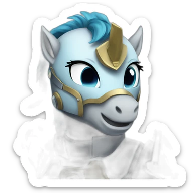 mlp pony sapcemarine pony in power armor sticker