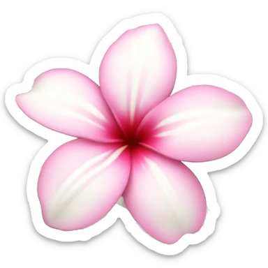 Hawaiian flower pink and white sticker