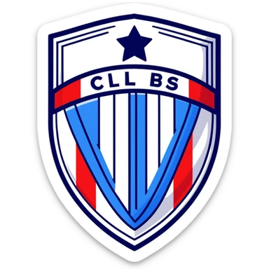 FC Barcelona logo, shield with blue and red stripes, football club emblem sticker