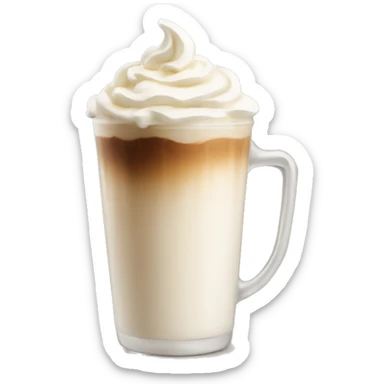 cold coffee with whipped cream sticker