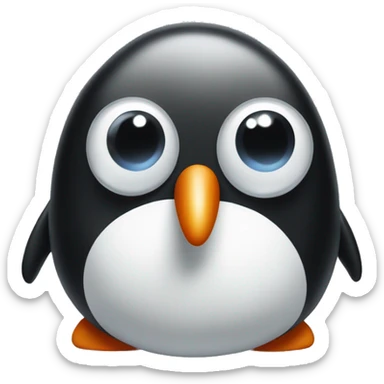 pingu noot not with the word fat before it sticker