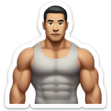 beefy muscle vietnamese man sticker
