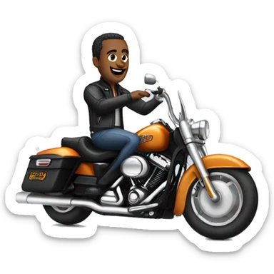 Guy on a Harley Davidson  sticker
