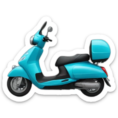 Macron sur scooter en roue arrière sticker