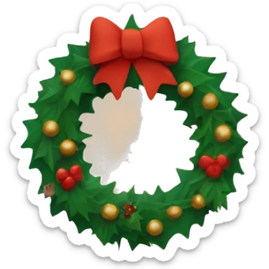 Christmas wreath with Paddington sticker