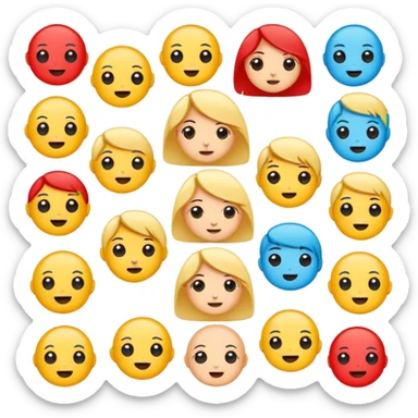 Cute cartoon sticker, simple flat design, bold outline, bright colors, chibi style, expressive face, minimal background, vector style, high contrast, emoji-like, transparent background, sticker pack style sticker