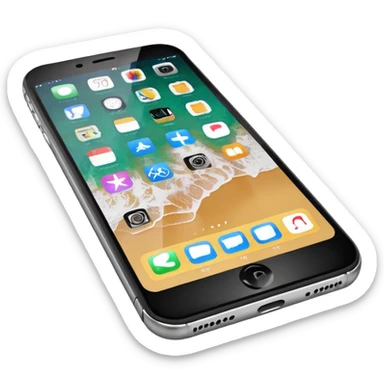 iphone with searching sticker