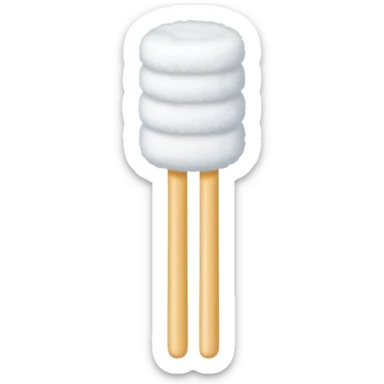 Cotton swab  sticker