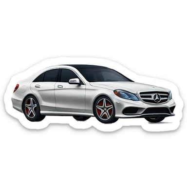 Mercedes with big wheels sticker