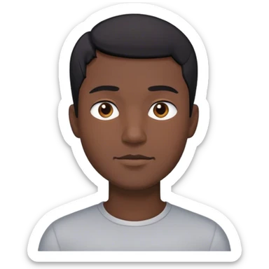 back of a man with short hair, upper body sticker