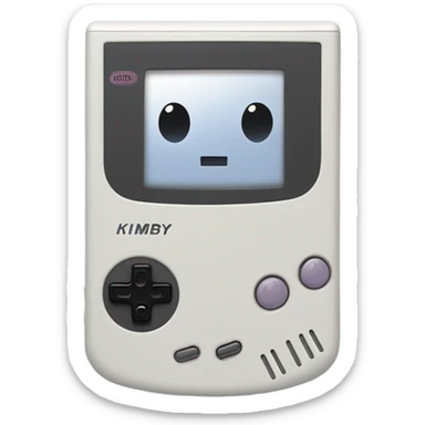 gameboy with Kirby eyes sticker